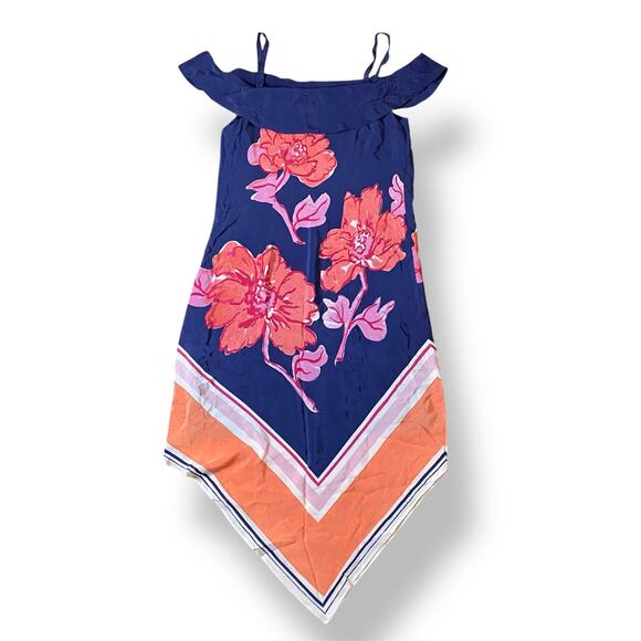 Anthropologie Moulinette‎ Soeurs Floral Silk Midi Off Shoulder Dress Size Small - Picture 6 of 10